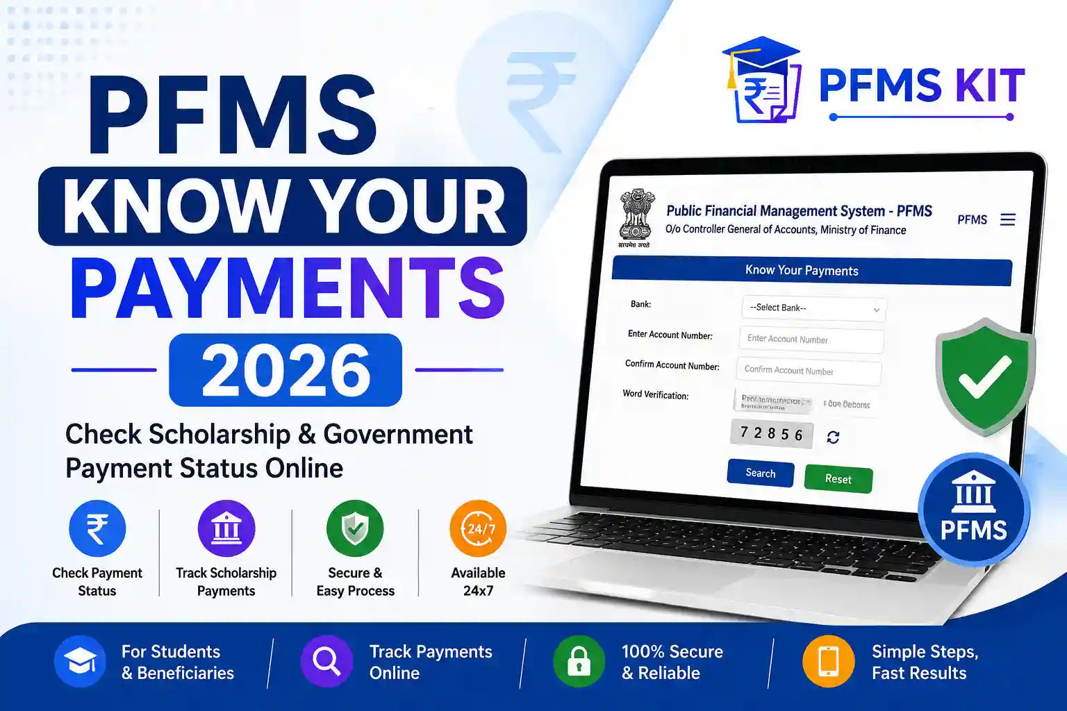 PFMS Know Your Payments 2026 featured image showing how to check scholarship and government payment status online through the PFMS portal.